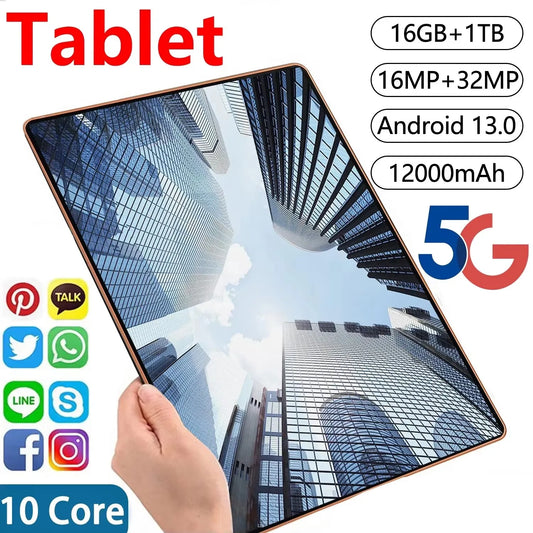 2025 5G Android Tablet - 10.36" Premium Tablet with 16GB RAM & 1TB Storage