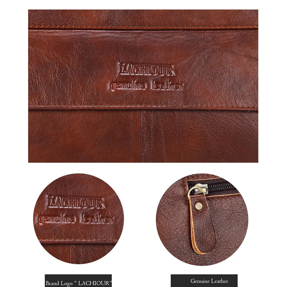 Men's Genuine Leather Business Messenger Bag