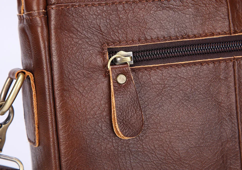 Men's Genuine Leather Business Messenger Bag