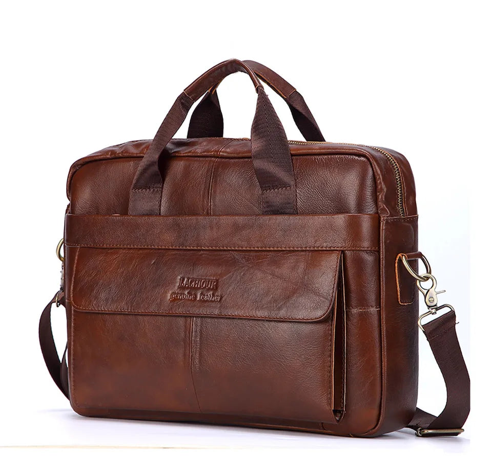 Men's Genuine Leather Business Messenger Bag