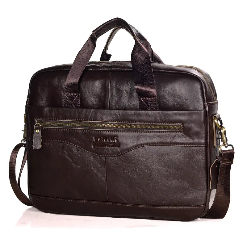 Men's Genuine Leather Business Messenger Bag
