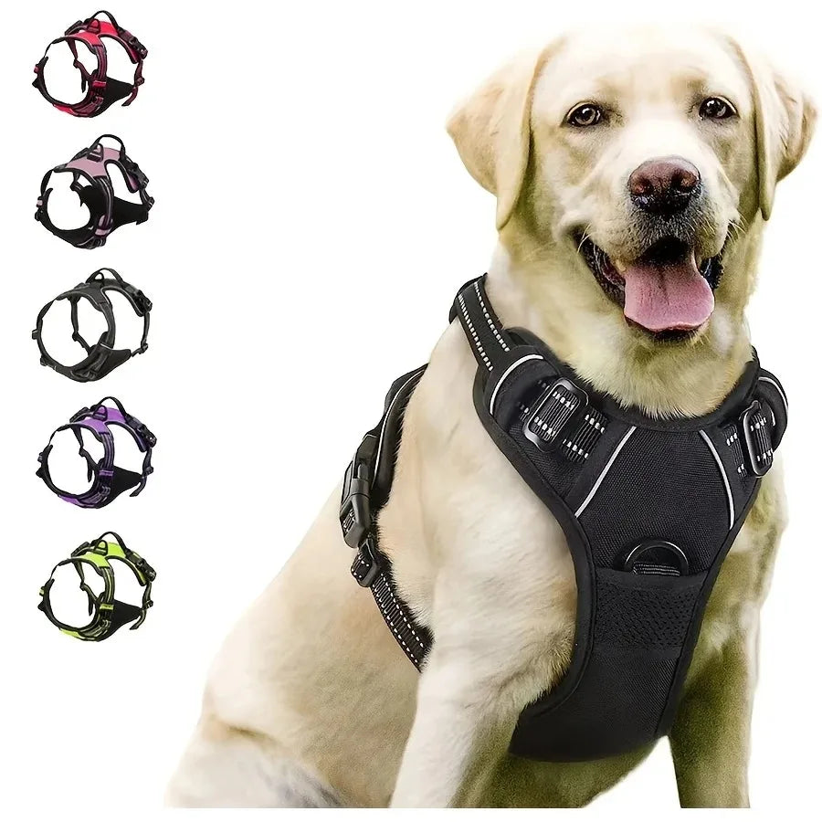 Dog Collar Harness Set - Complete Leather Pet Accessories with Leash