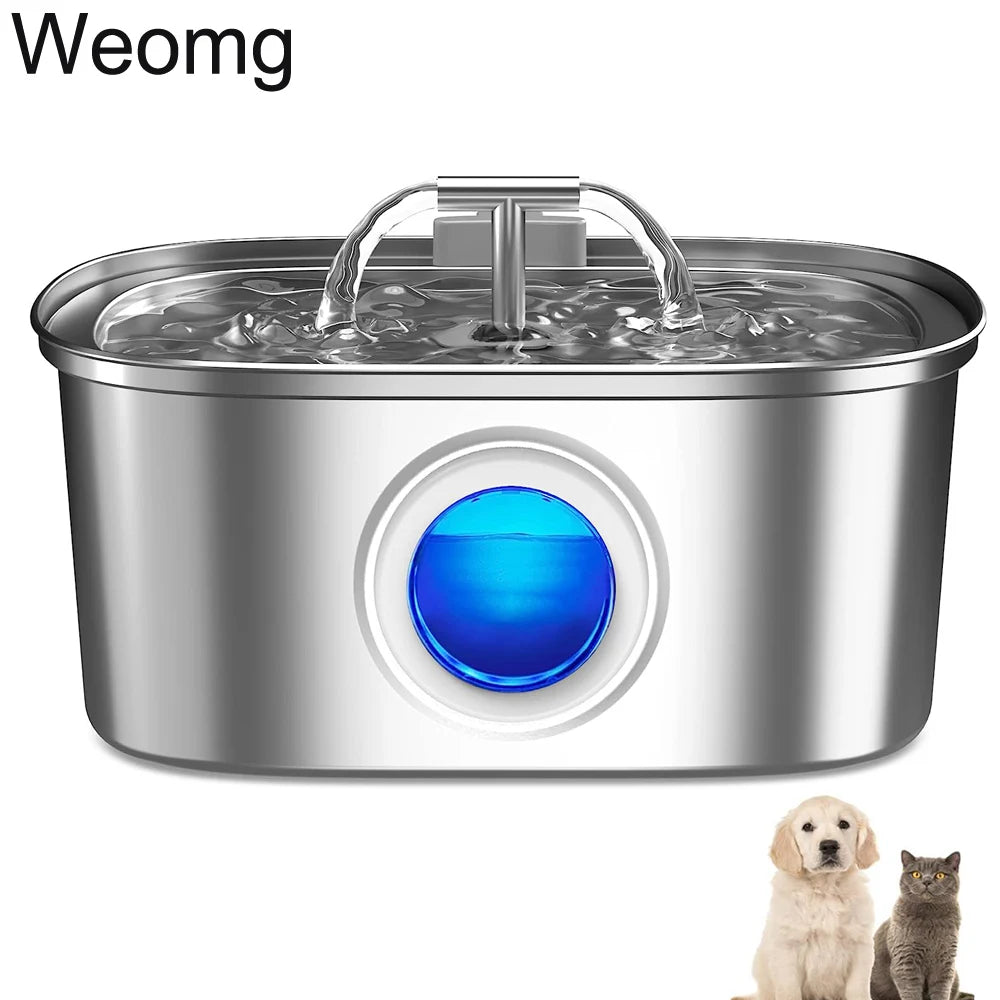 Automatic Cat Water Fountain - 3.2L Stainless Steel Pet Water Dispenser