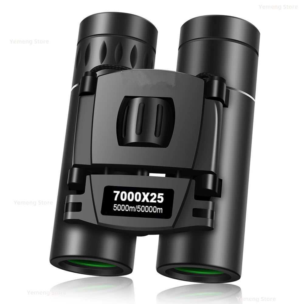 9000x25 HD Zoom Portable Powerful Binoculars Long Range BAK4 Telescope Jumelles Folding BAK4 Binoculars for Hunting Camping