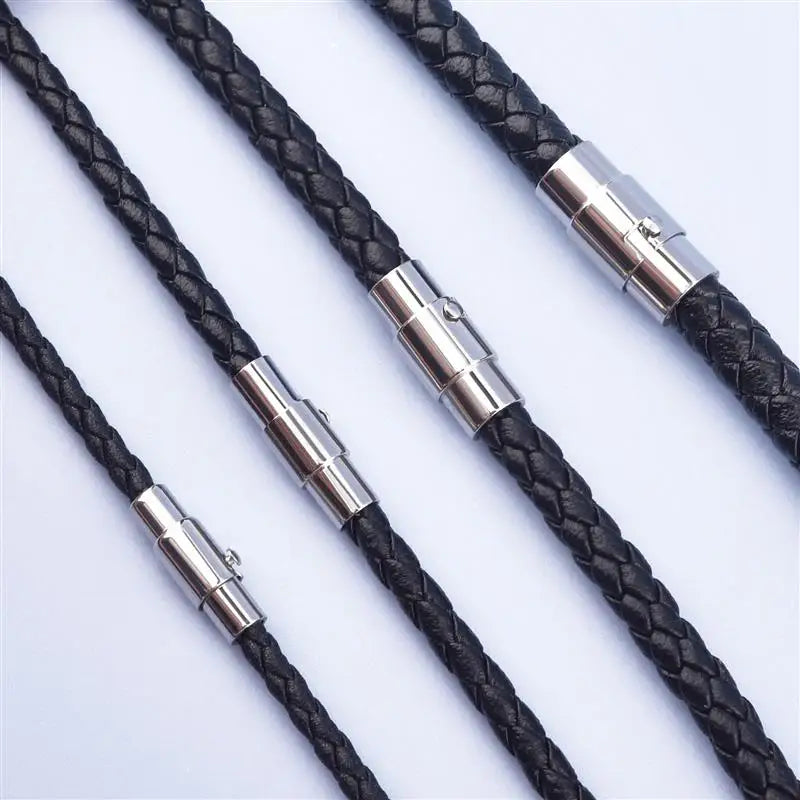 Braided Leather Choker Necklace