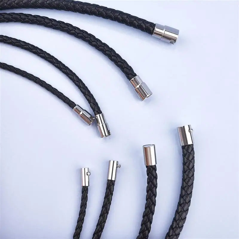 Braided Leather Choker Necklace