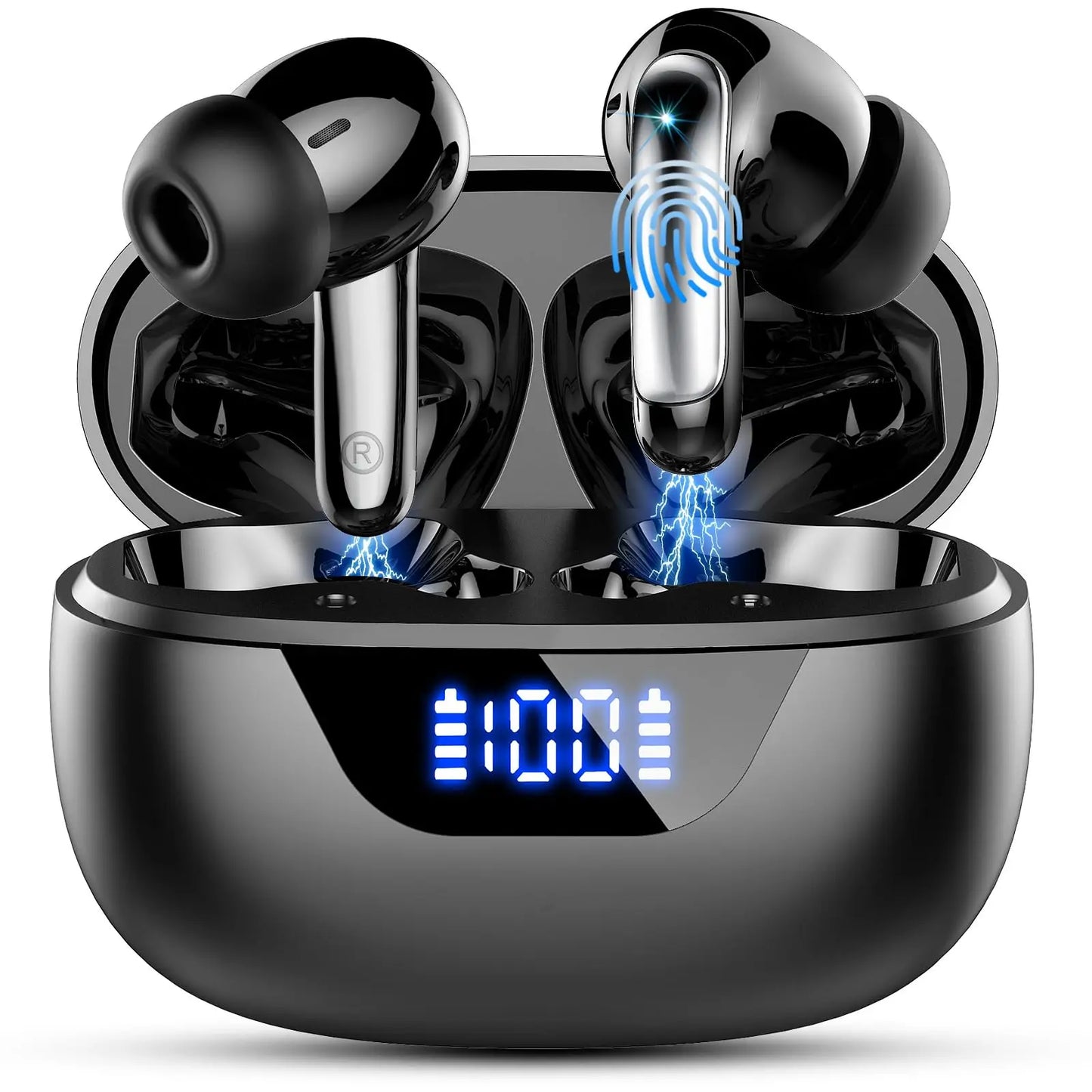 Wireless Bluetooth 5.3 Earbuds - Noise Cancelling Earphones with 4 ENC Mics & 48H Battery Life