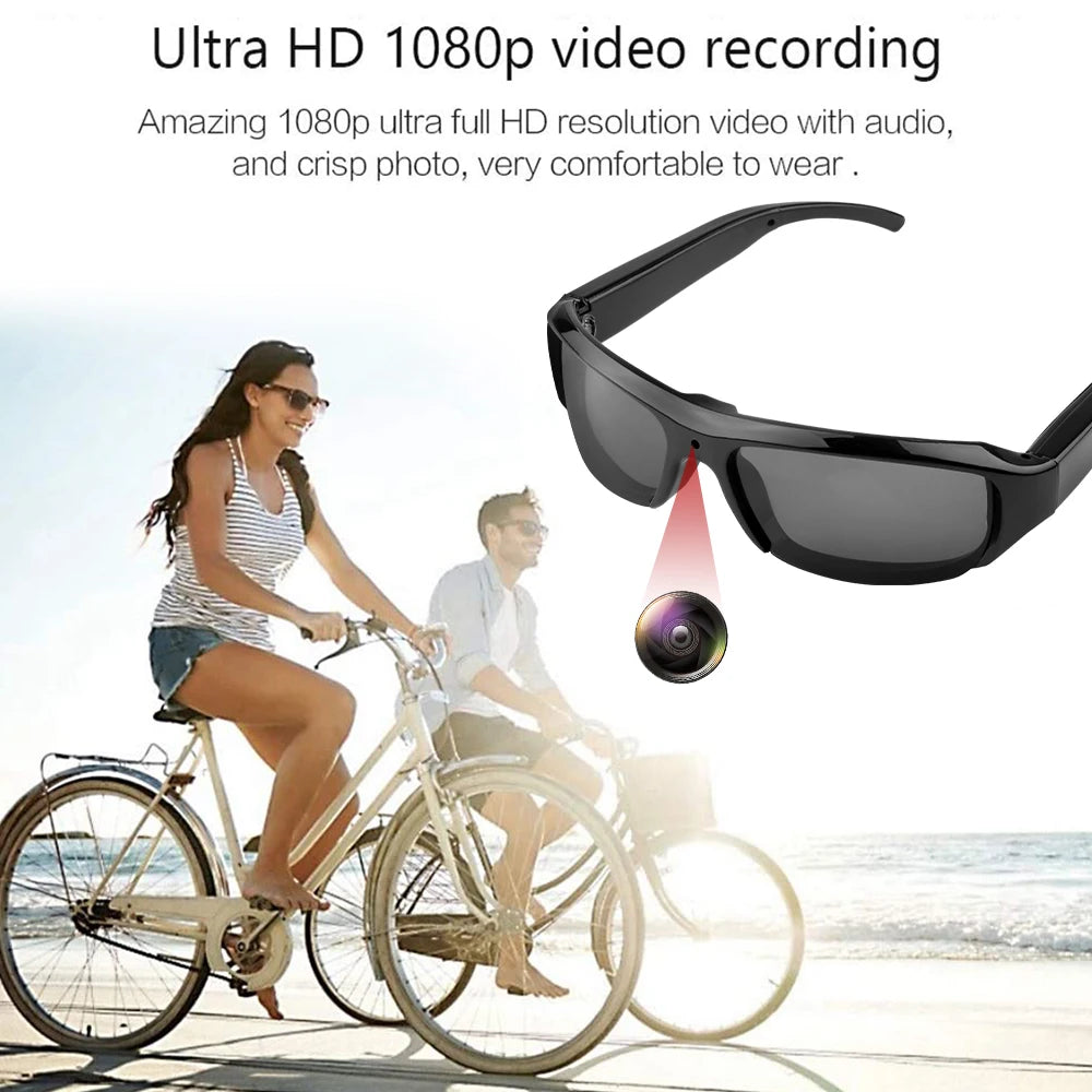 1080P HD Glasses Camera - Wearable Sunglasses Video Recorder for Sports