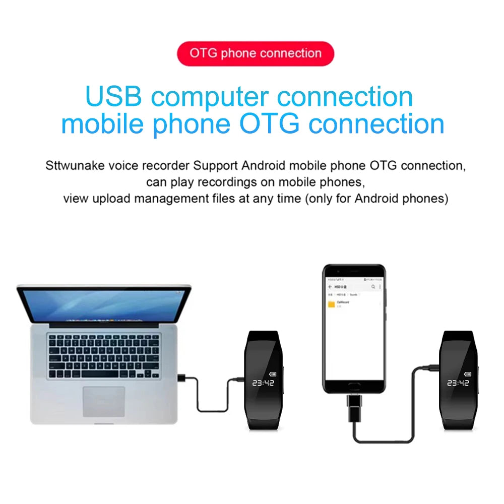 8-256GB Video Mini Camera Watch Audio Voice Recorder Bracelet USB Flash Driver Dictaphone Noise Reduce Sound Recording Wristband