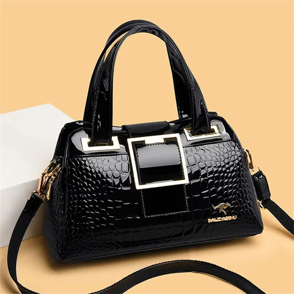 Women's Luxury Alligator-Pattern Crossbody Bag