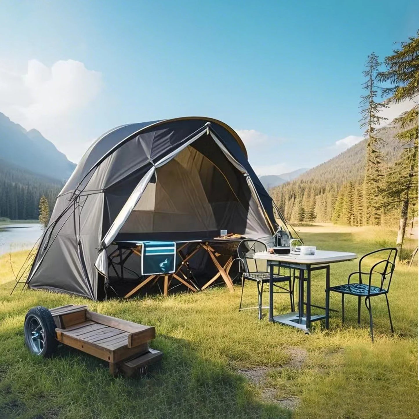 Waterproof Hiking Tent - Portable Camping Tent Easy Assembly