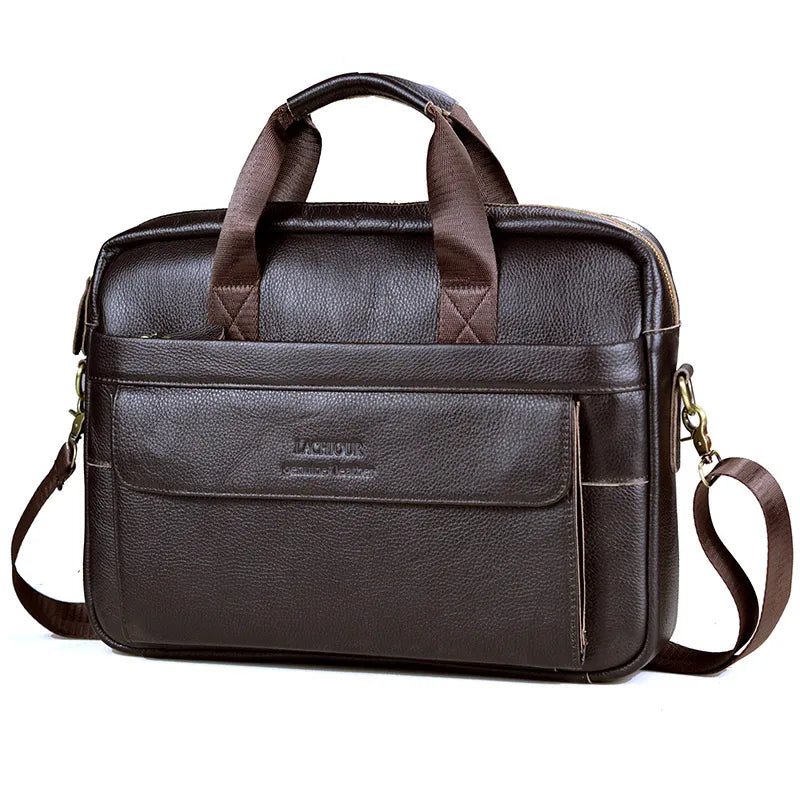 Men's Genuine Leather Business Messenger Bag