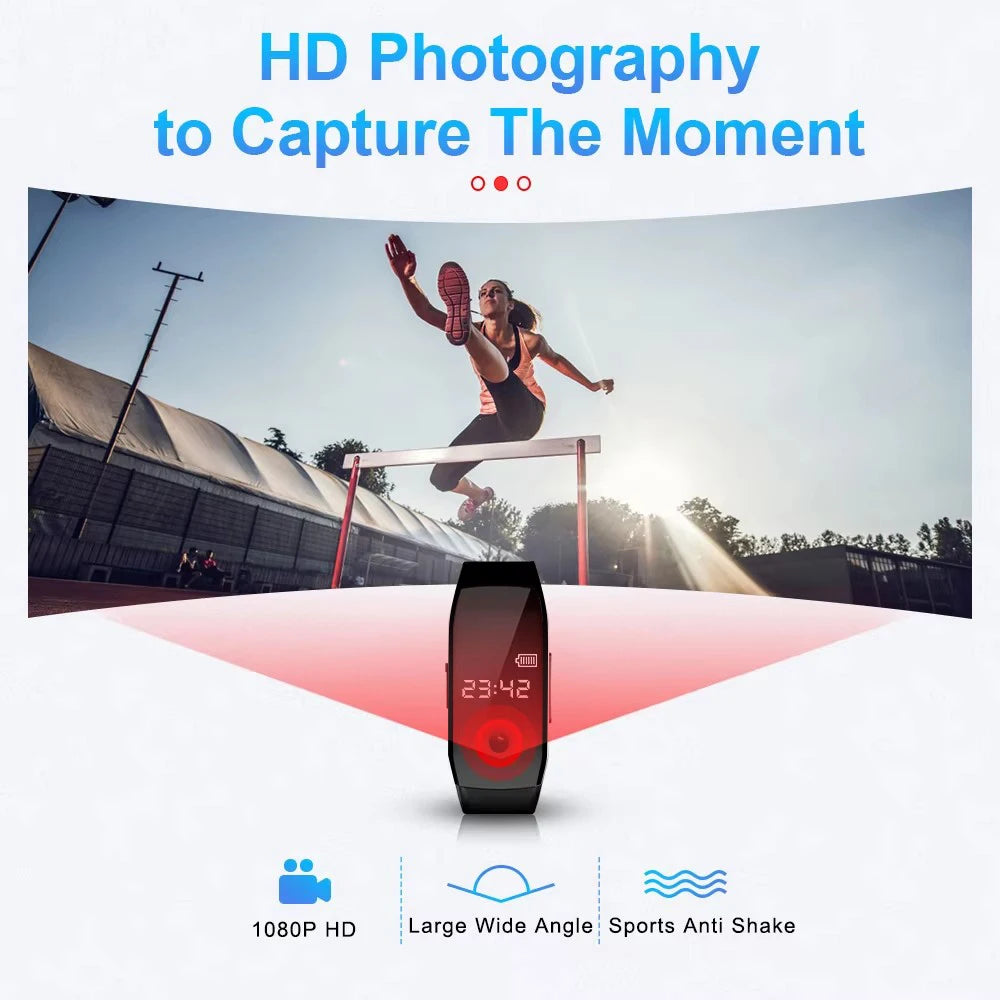 8-256GB Video Mini Camera Watch Audio Voice Recorder Bracelet USB Flash Driver Dictaphone Noise Reduce Sound Recording Wristband