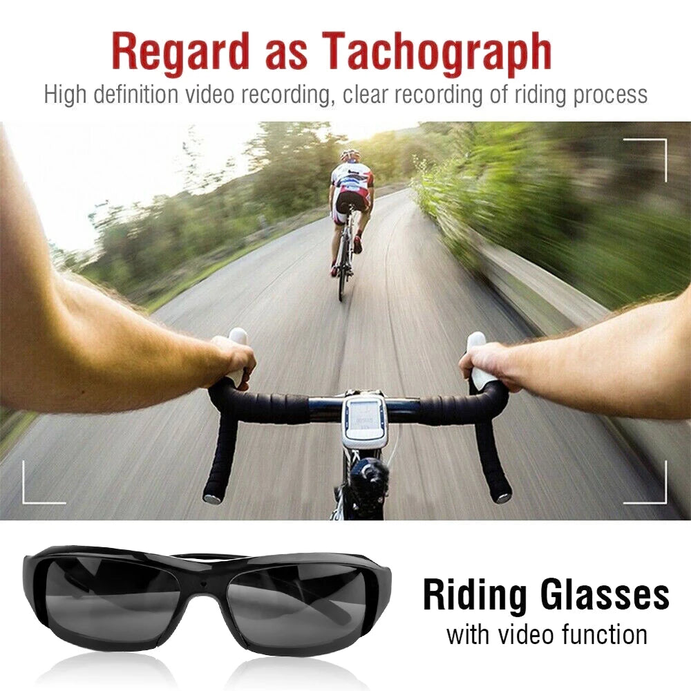 1080P HD Glasses Camera - Wearable Sunglasses Video Recorder for Sports