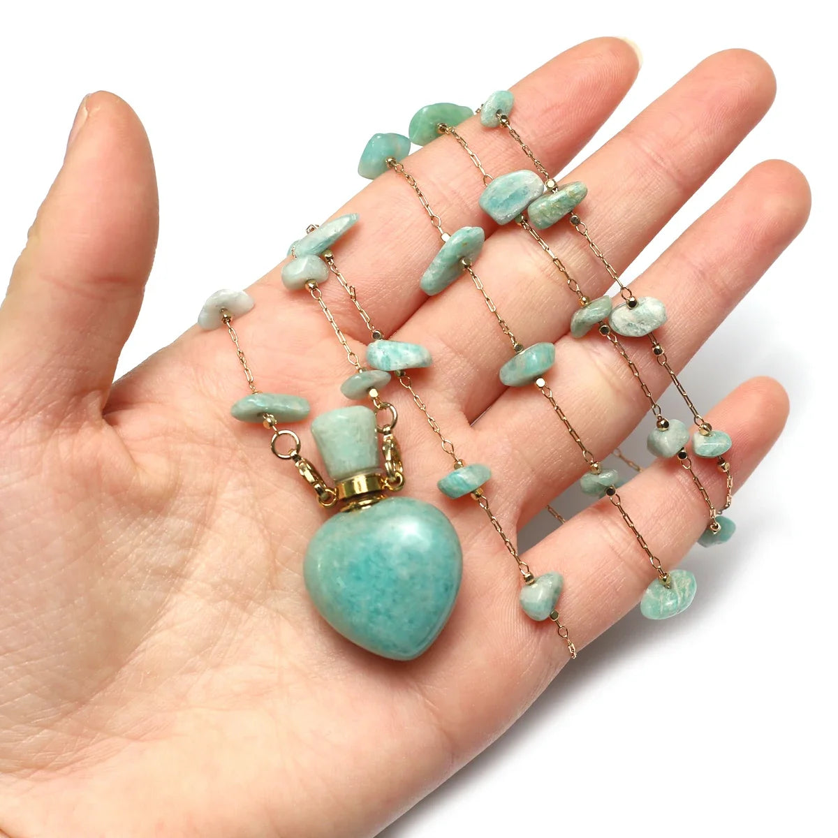 Women Natural Stone Essential Oil Diffuser Necklace