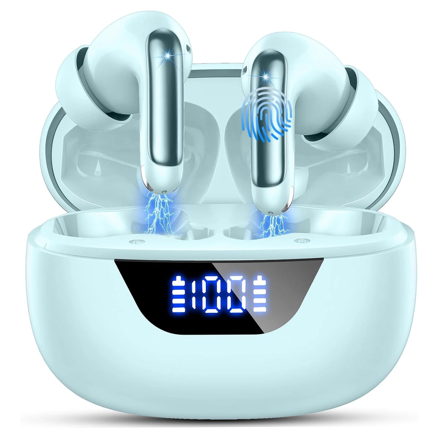 Wireless Bluetooth 5.3 Earbuds - Noise Cancelling Earphones with 4 ENC Mics & 48H Battery Life