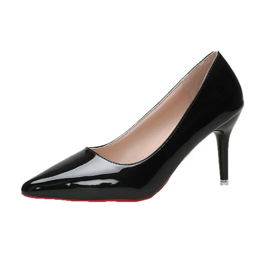 Red Bottom High Heels - Classic Leather Pumps for Special Occasions