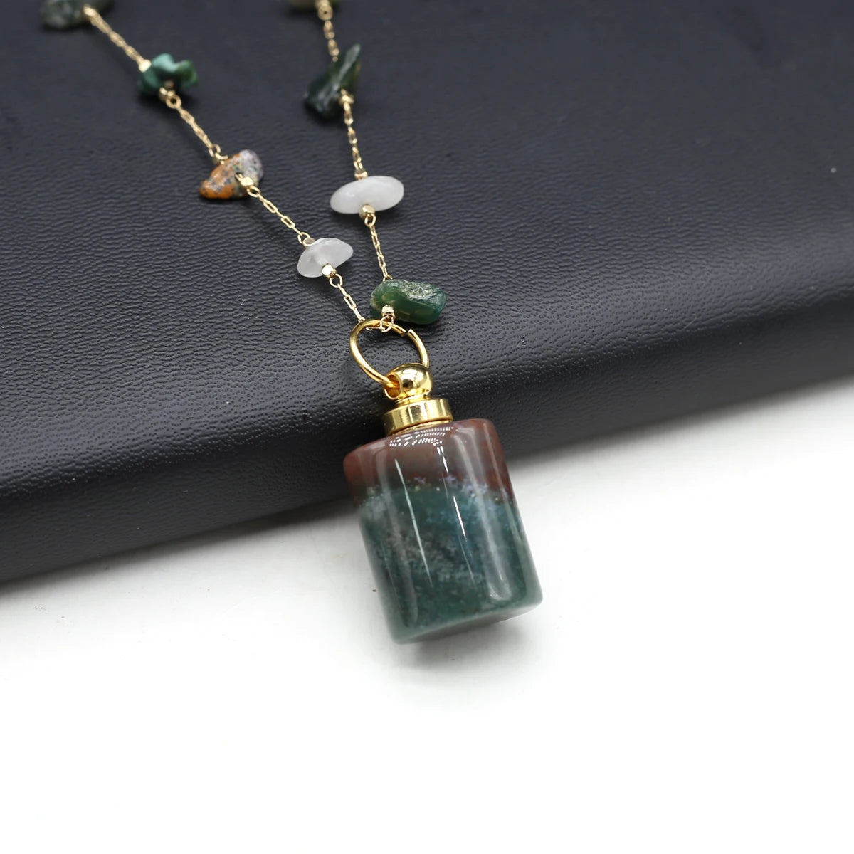 Women Natural Stone Essential Oil Diffuser Necklace