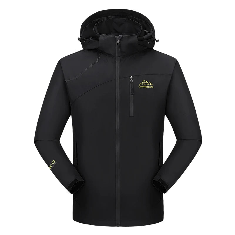 Men's Waterproof Hiking Jacket - Windproof Outdoor Sports Coat