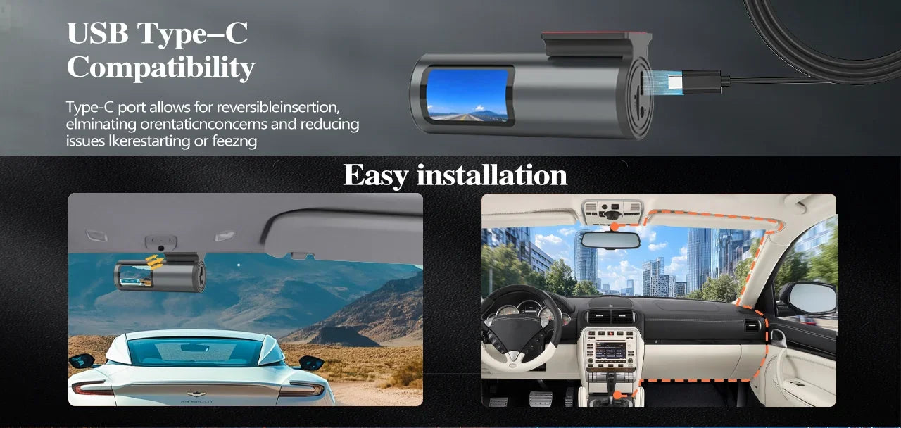 4K Dash Cam with WiFi GPS - Car DVR with 24H Parking Mode & G-Sensor
