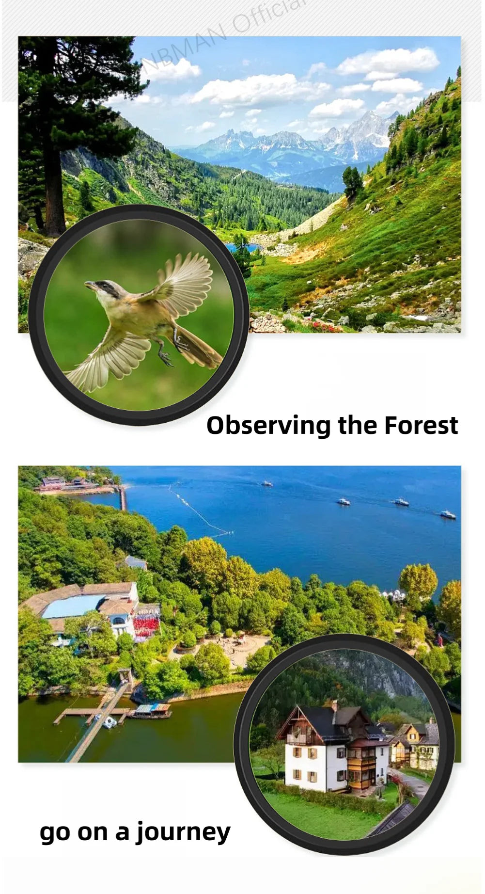 10-300X Zoom HD Telescope - Professional Hunting Monocular with Remote Control