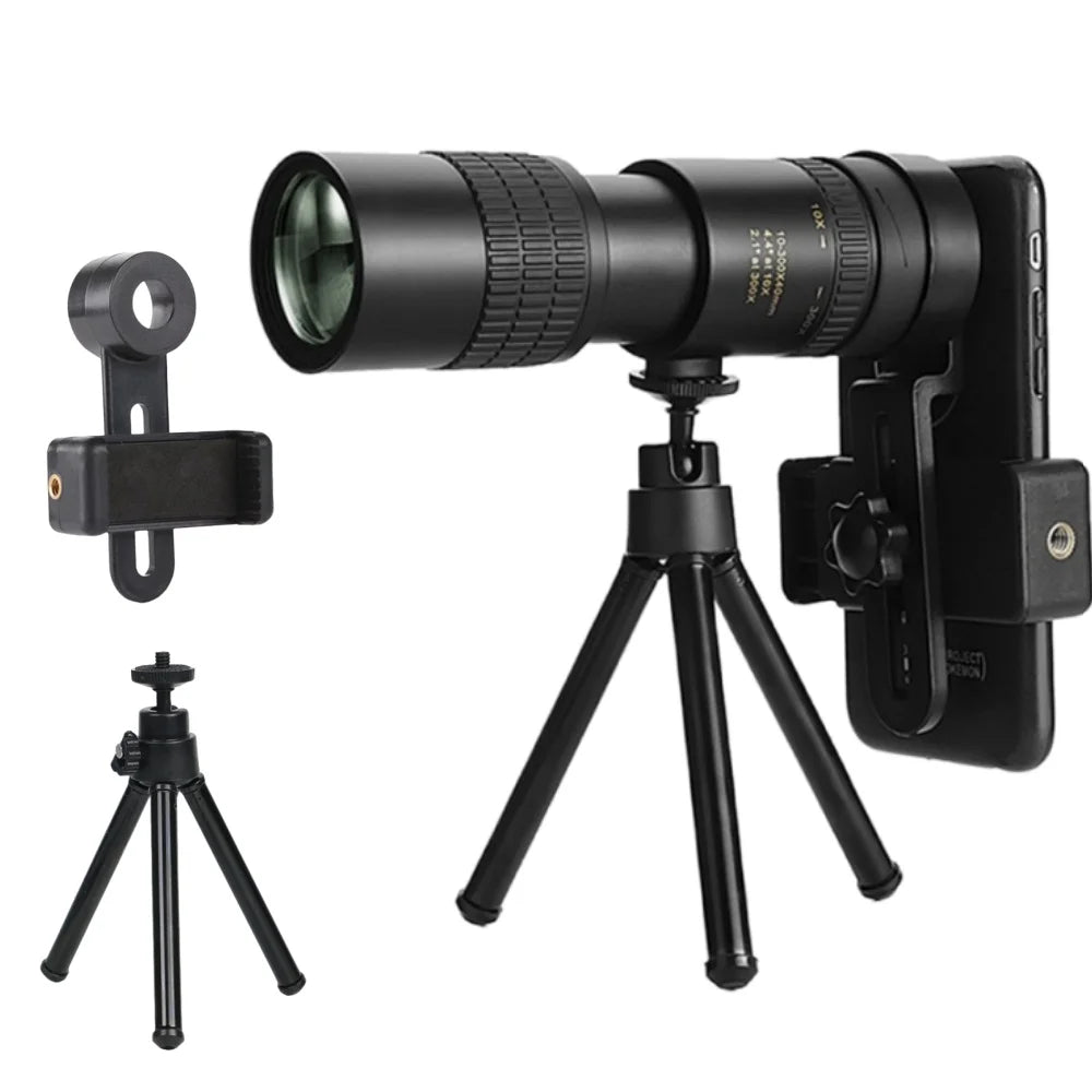 10-300X Zoom HD Telescope - Professional Hunting Monocular with Remote Control
