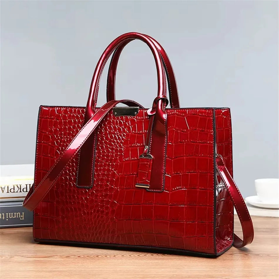 Women's Luxury Alligator-Pattern Crossbody Bag