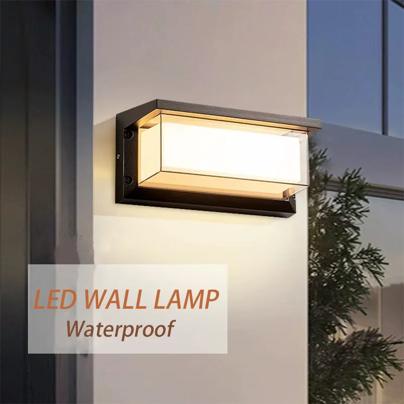 LED Wall Light with Motion Sensor - Exterior Porch Garden Courtyard Lamp