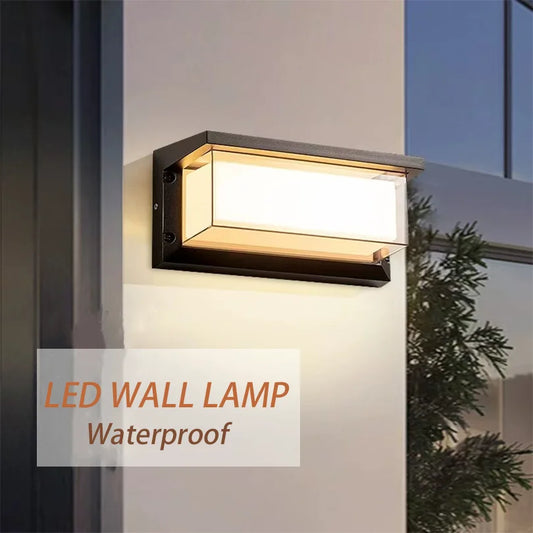 LED Wall Light with Motion Sensor - Exterior Porch Garden Courtyard Lamp