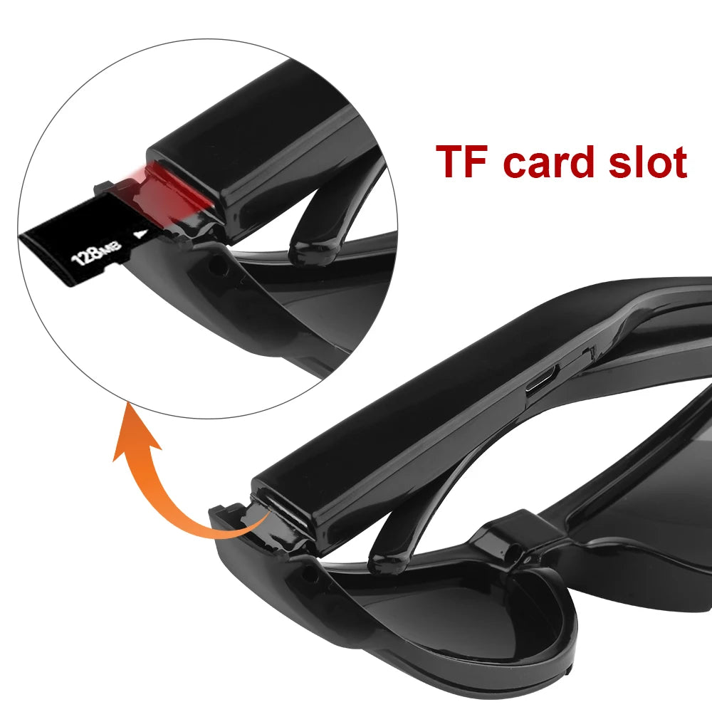 1080P HD Glasses Camera - Wearable Sunglasses Video Recorder for Sports