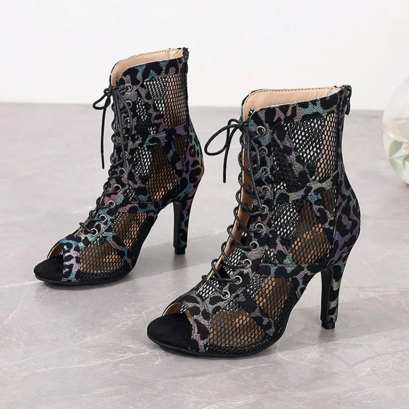 Latin Dance High Heel Sandals - Open Toe Ballroom Dance Shoes