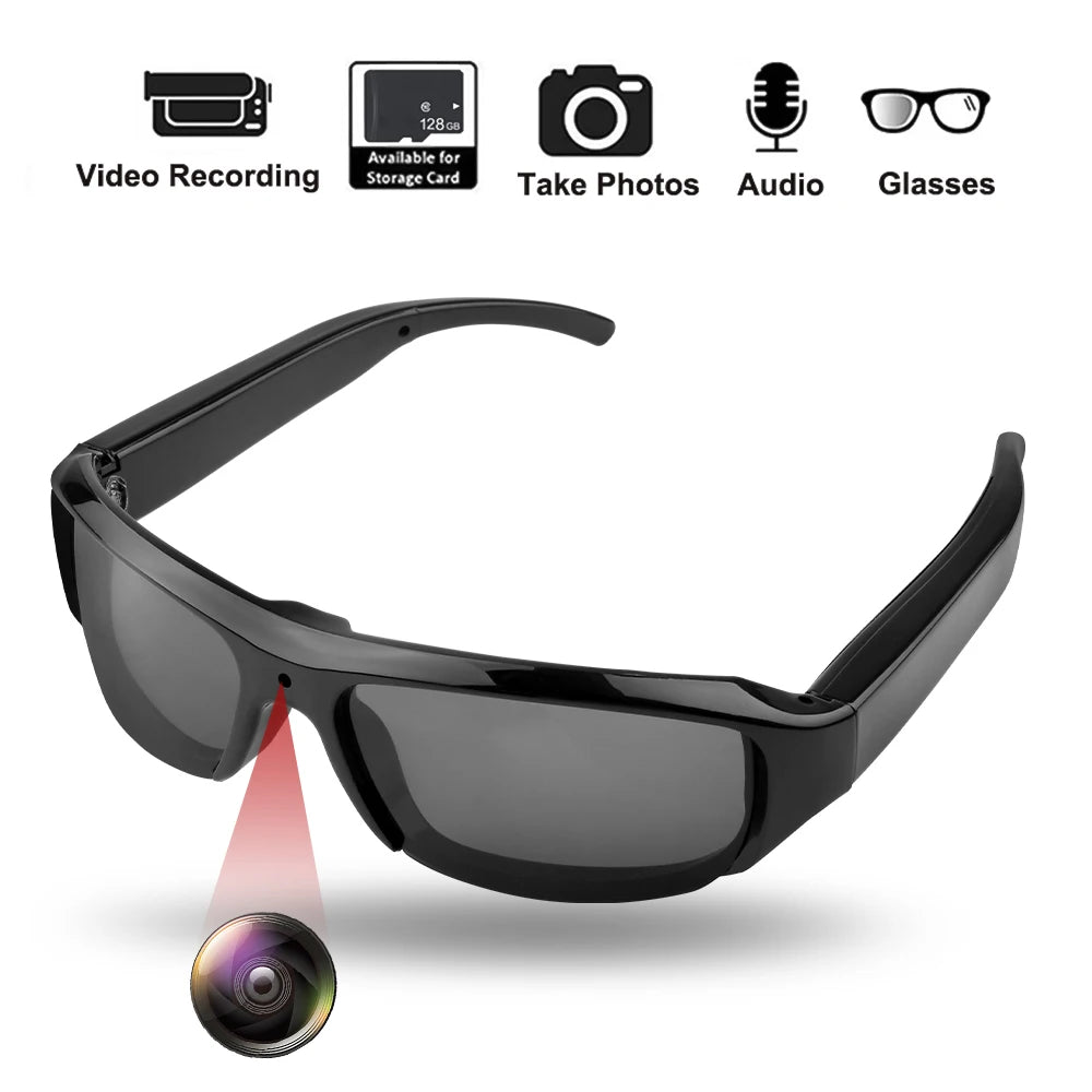 1080P HD Glasses Camera - Wearable Sunglasses Video Recorder for Sports