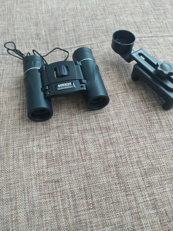 9000x25 HD Zoom Portable Powerful Binoculars Long Range BAK4 Telescope Jumelles Folding BAK4 Binoculars for Hunting Camping