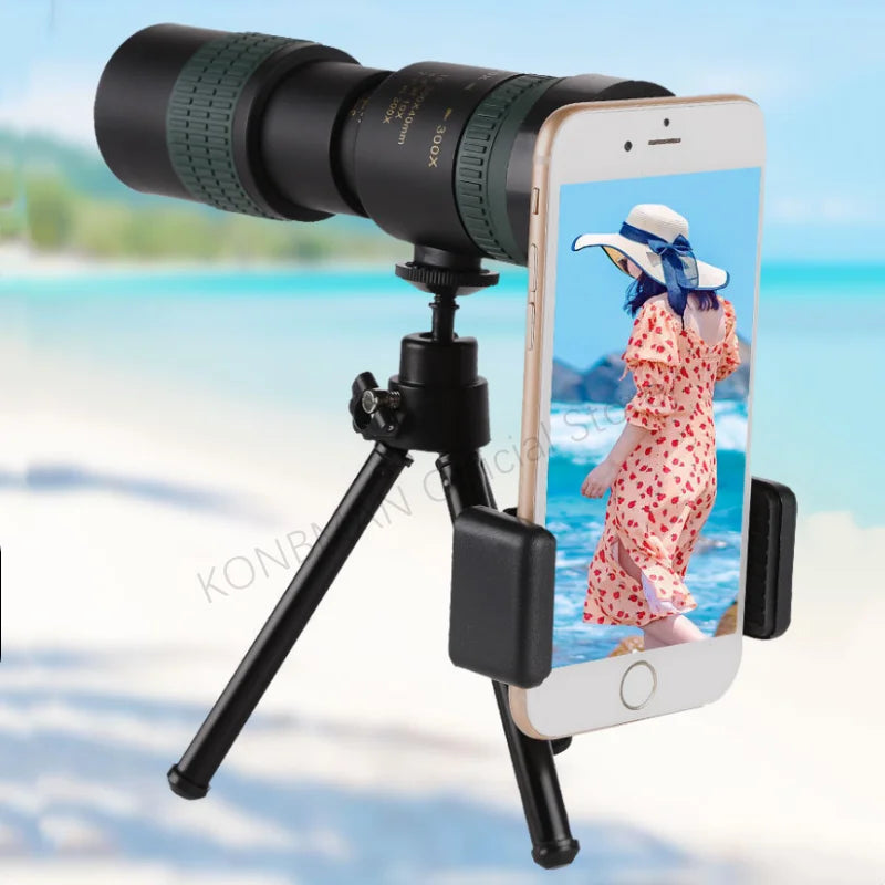 10-300X Zoom HD Telescope - Professional Hunting Monocular with Remote Control