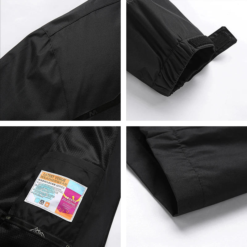 Men's Waterproof Hiking Jacket - Windproof Outdoor Sports Coat