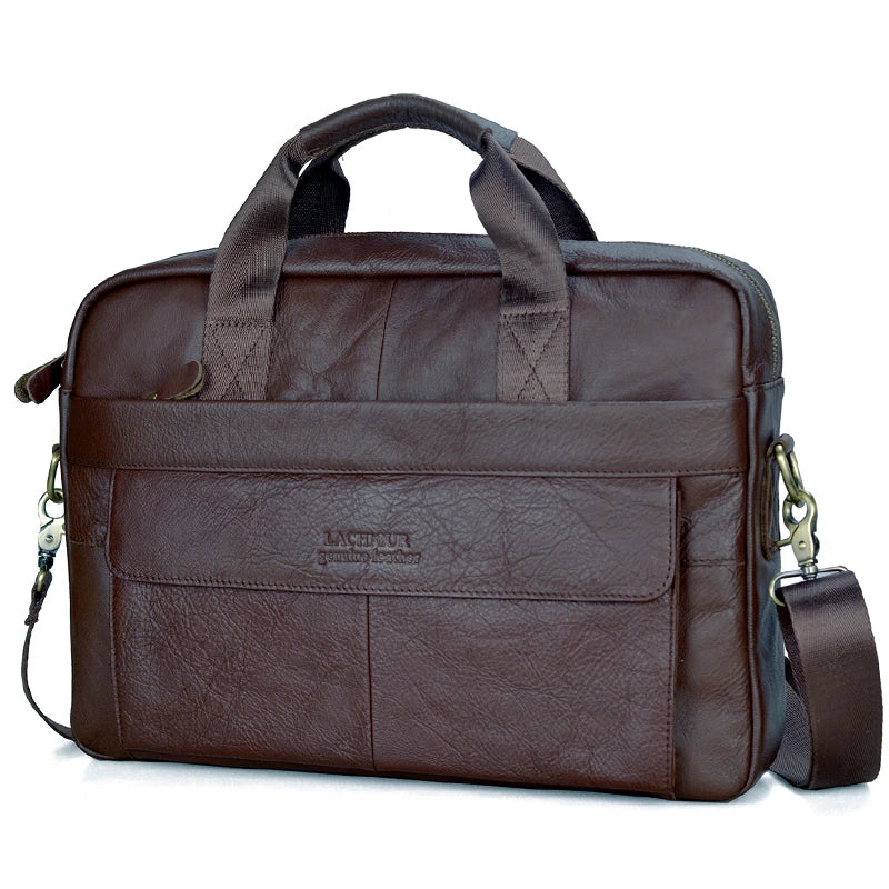 Men's Genuine Leather Business Messenger Bag