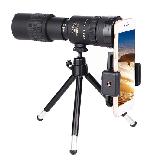 300X40 Monocular Telescope - Professional Long Range Outdoor Telescope with Phone Mount