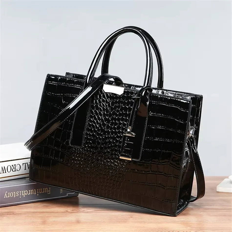 Women's Luxury Alligator-Pattern Crossbody Bag
