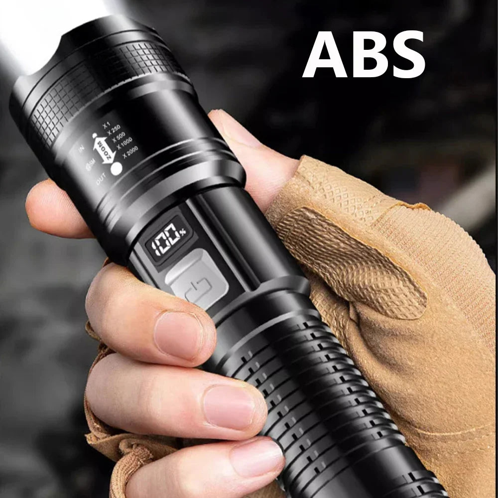 Super Bright Tactical Flashlight - USB Rechargeable LED Outdoor Torch