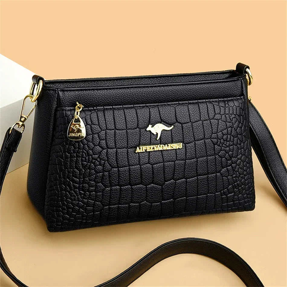 Women's Luxury Alligator-Pattern Crossbody Bag