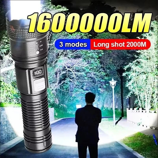 Super Bright Tactical Flashlight - USB Rechargeable LED Outdoor Torch