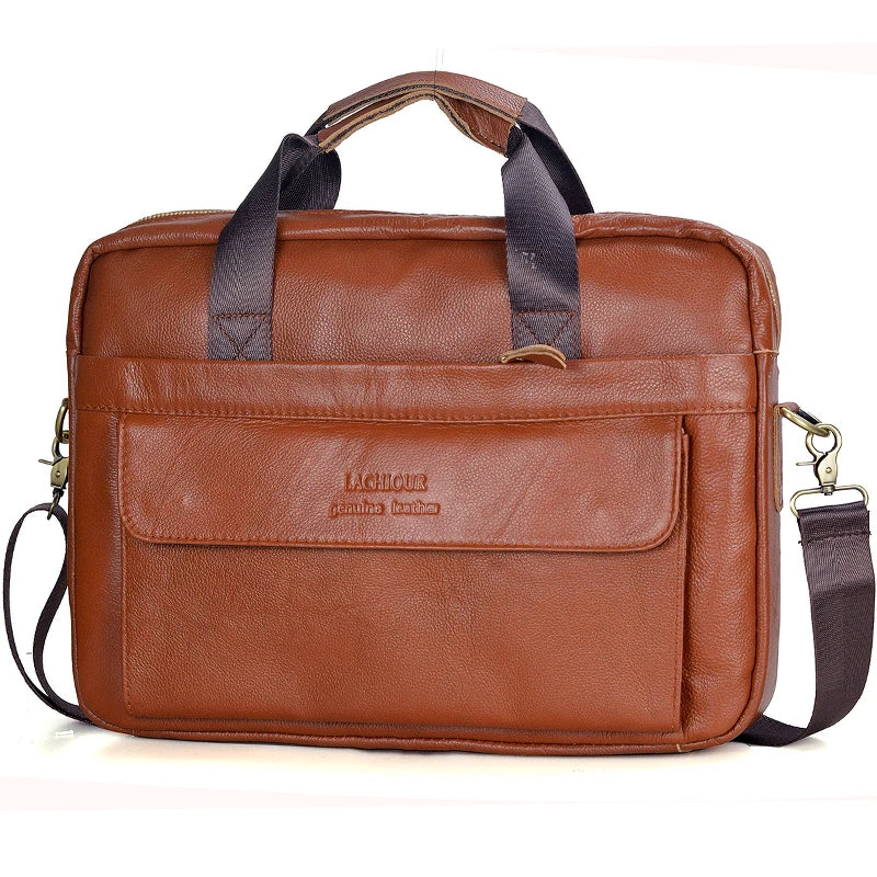 Men's Genuine Leather Business Messenger Bag